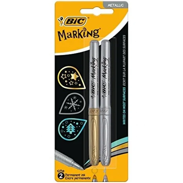 Bic Marking Altın Gümüş 2 li Permanent Kalem Seti