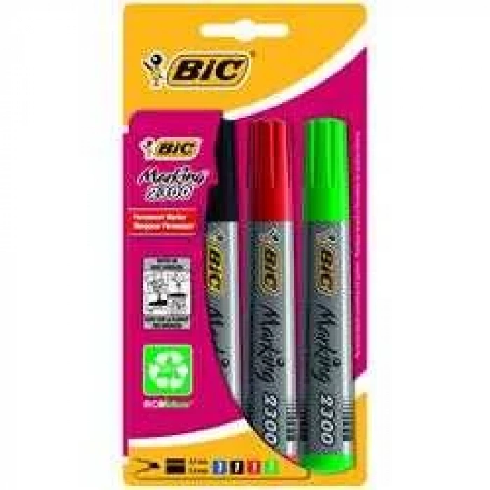 Bic Permanent Markör Kesik Uç 4lü 2300