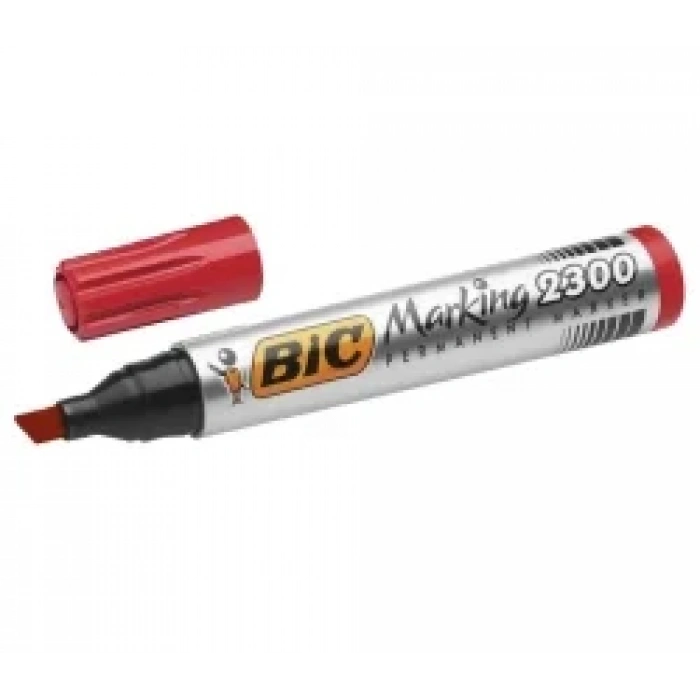 Bic Permanent Markör Kesik Uç Kırmızı 2300