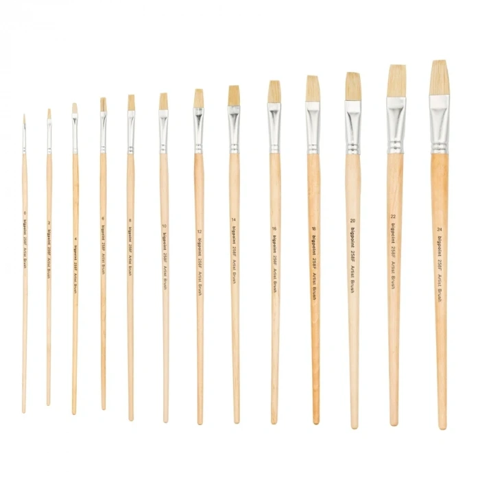 Bigpoint 258F Serisi Doğal Kıl Düz Kesik Fırça No:22