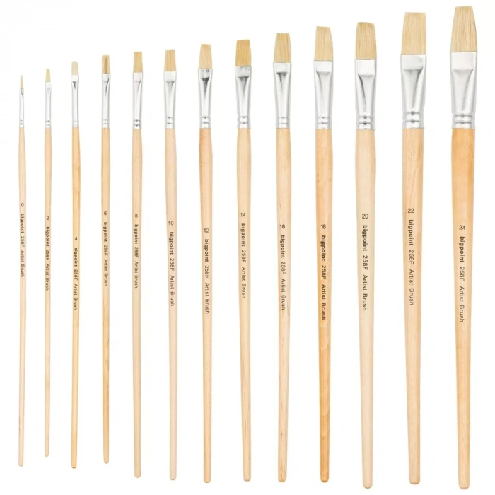 Bigpoint 258f Serisi Doğal Kıl Düz Kesik Fırça No: 22