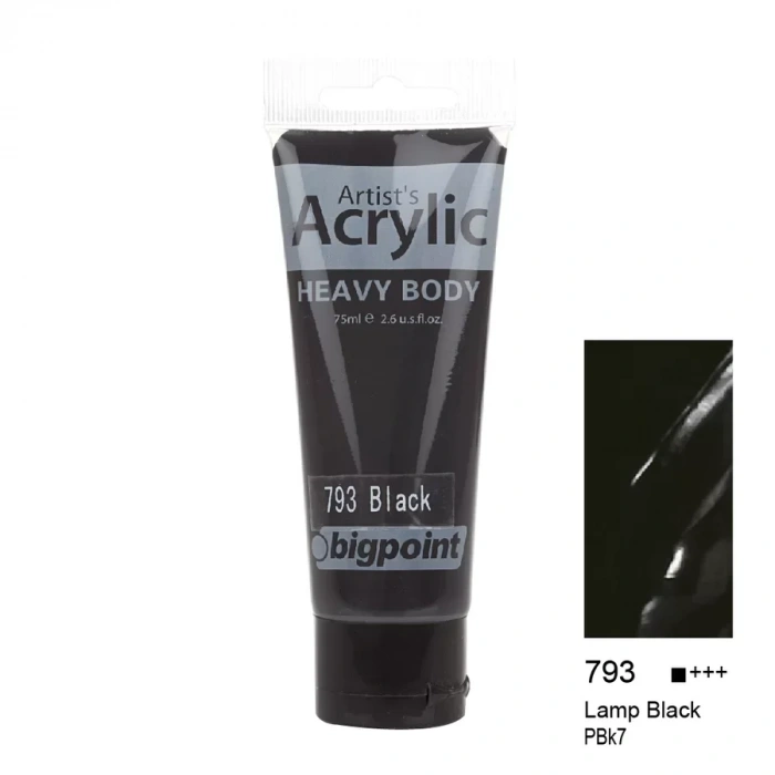 Bigpoint Akrilik Boya 75 Ml Lamp Black 793