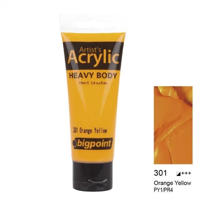 Bigpoint Akrilik Boya 75 Ml Orange Yellow 301