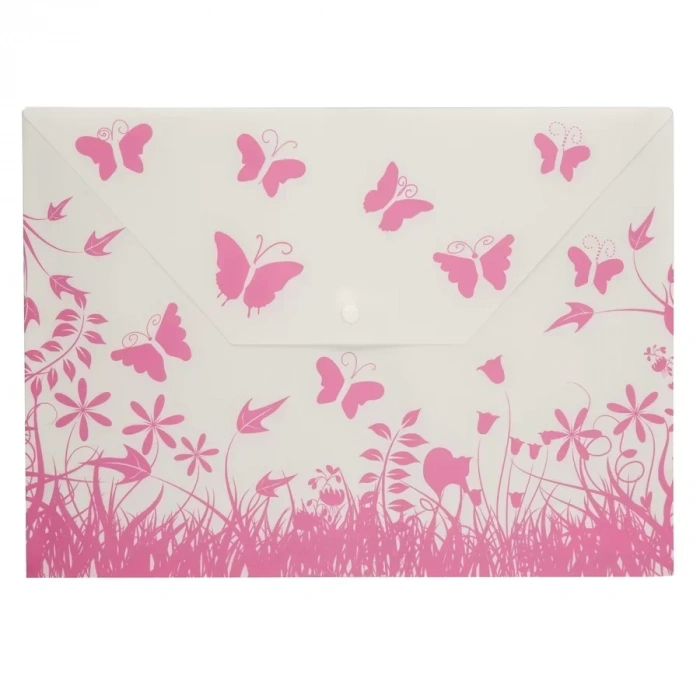 Bigpoint Bp236 Çıtçıtlı A4 Dosya Kelebek Desenli (12 Li Paket)