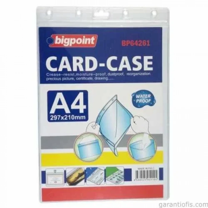 Bigpoint BP64261 Dikey A4 Kilitli Kart Poşeti
