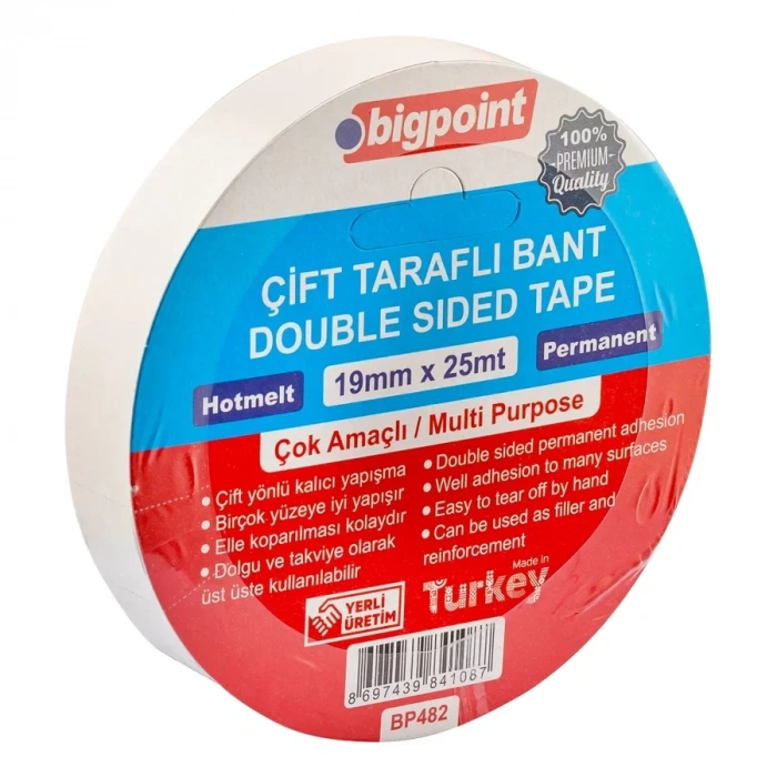 Bigpoint Çift Taraflı Bant 19 Mm X 25 M