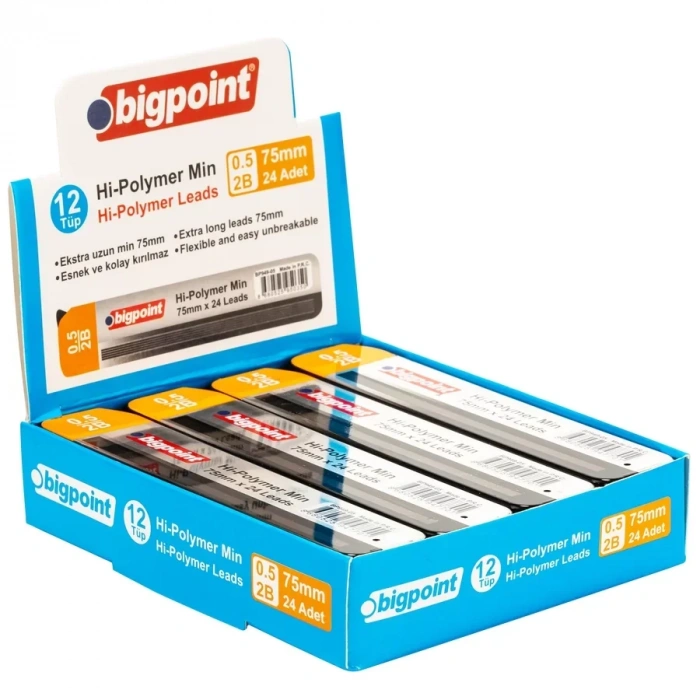Bigpoint Kalem Ucu 0.5mm Hb 75mm 24lü Tüp