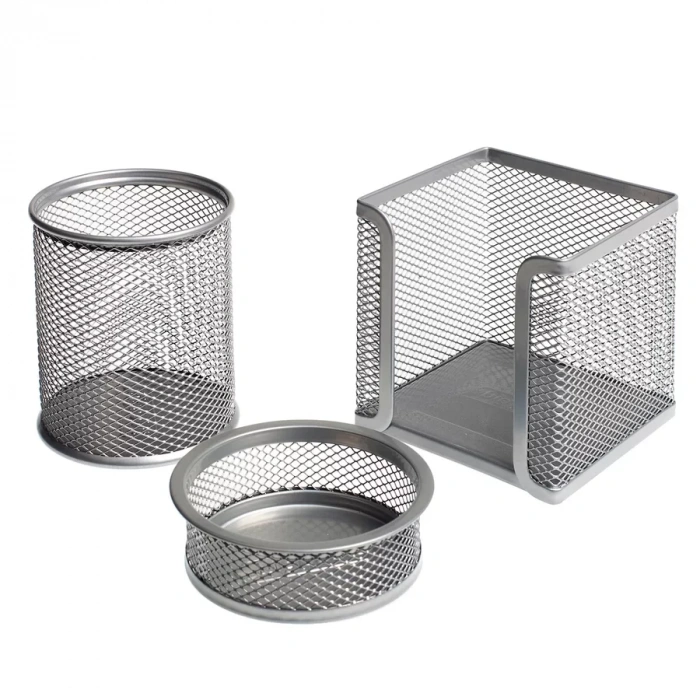Bigpoint Metal Perfore 3lü Set Silver