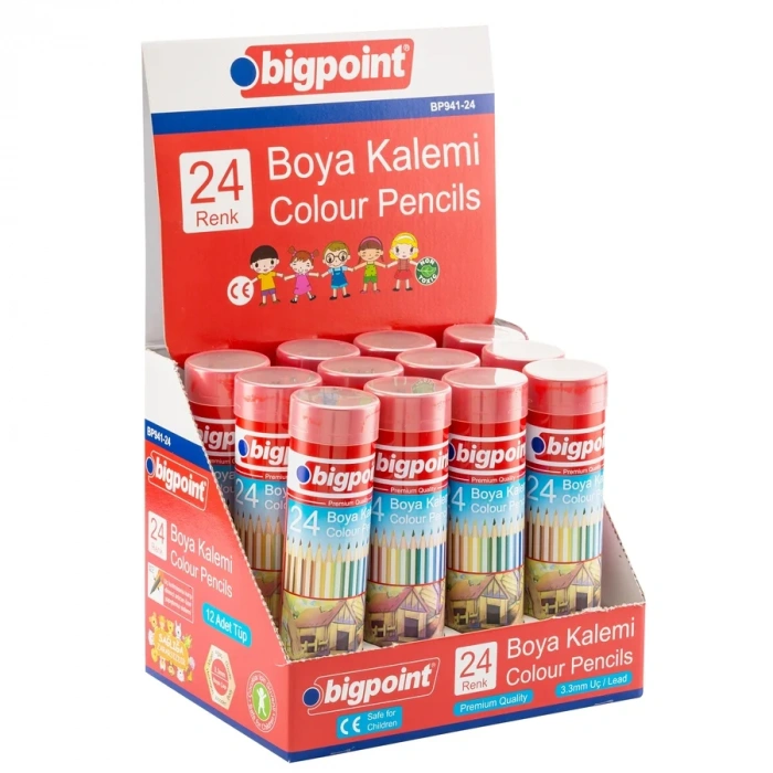 Bigpoint Metal Tüpde Kuru Boya Kalemi 24 Renk