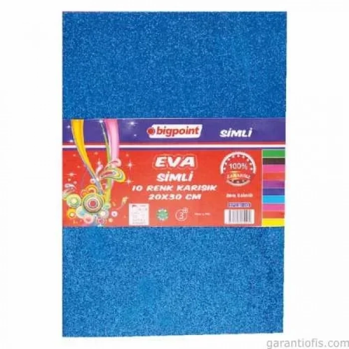 Bigpoint Simli Eva 35x50cm Karışık 10 Renk