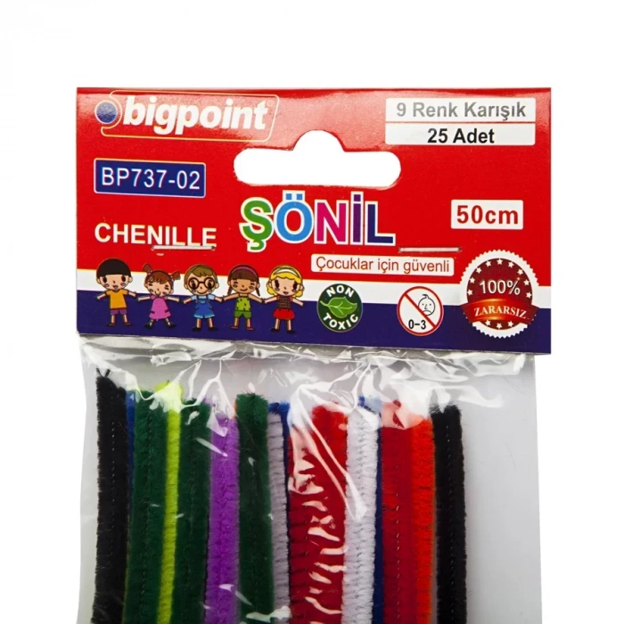 Bigpoint Şönil 50 Cm 9 Renk / 25li Poşet