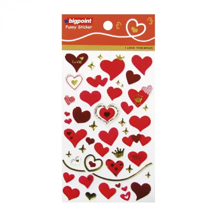 Bigpoint Sticker Kırmızı Kalpler