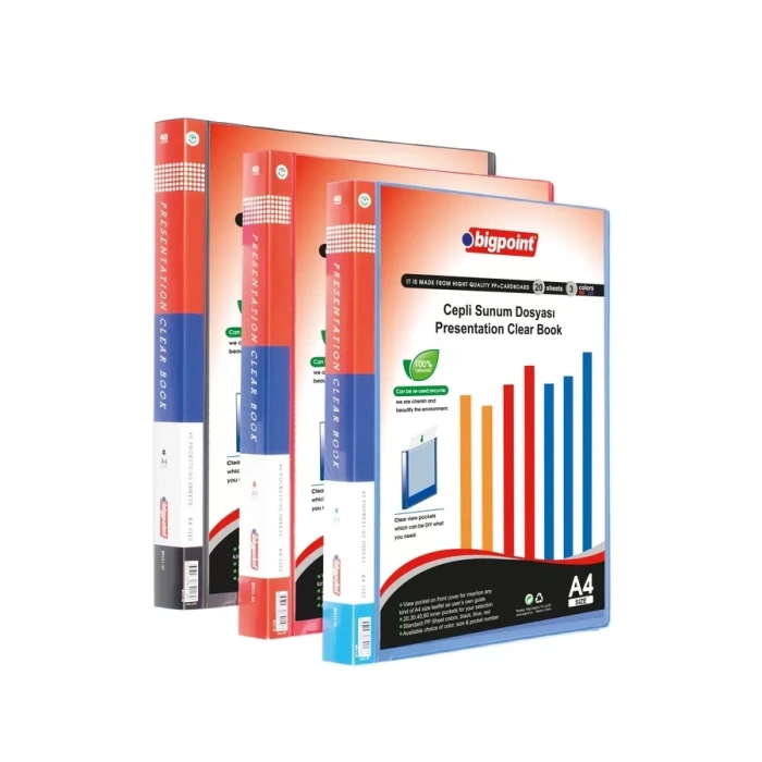 Bigpoint Sunum Dosyası Cepli 40lı Kırmızı
