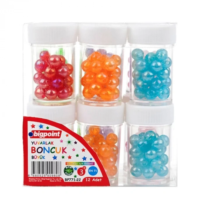 Bigpoint Yuvarlak Boncuk Büyük Boyk (12 Li Tüp)