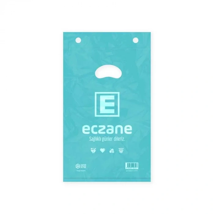 Bloklu Elgeçme Turkuaz Eczane Poşeti 17x26 cm - 800 Adet