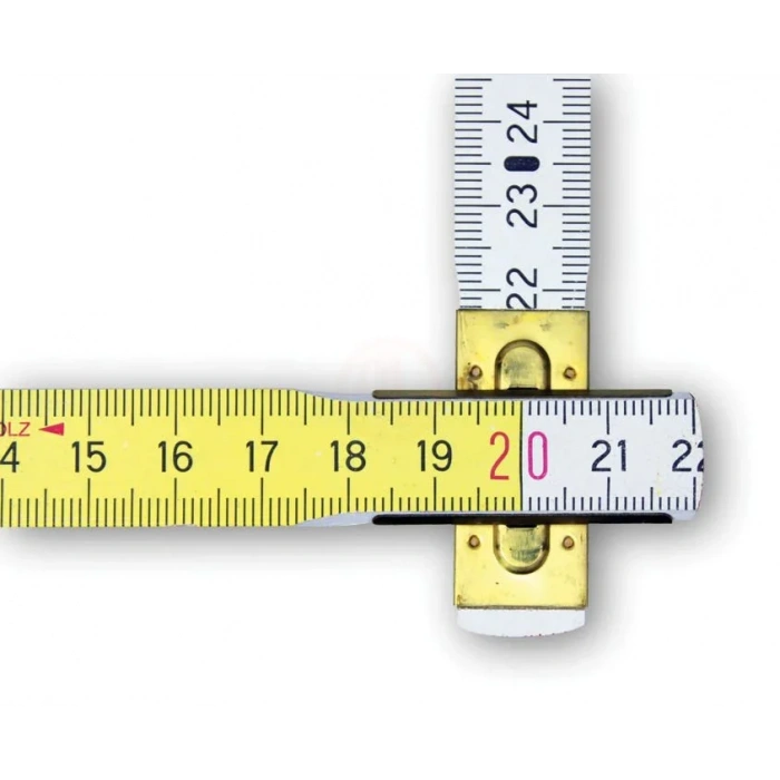 Bmi 9142 Ahşap Kırma Metre Gizli Perçin 2 Metre Sarı-beyaz 10 Kademe