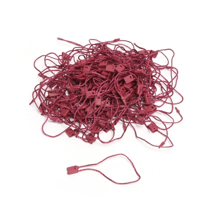 Bordo Kilitli Etiket İpi
