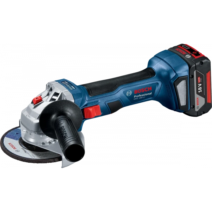 Bosch Akülü Avuç Taşlama Makinesi GWS 180-LI (2 x 4,0 Ah Akü) - 06019H9021