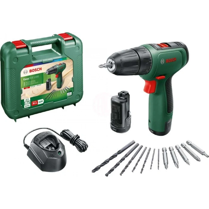 Bosch Akülü Vidalama Matkabı EasyDrill 1200 (2 x 1,5 Ah Akü) - 06039D3007