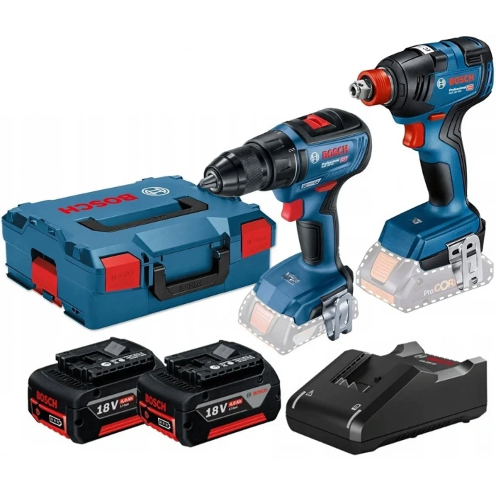 Bosch GSR 18V-50 Akülü Vidalama ve GDX 18V-200 Akülü Darbeli Somun Sıkma Seti - 06019J2220
