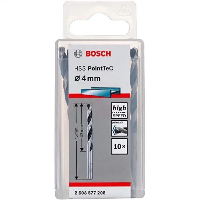 Bosch Metal Matkap Ucu HSS PointTeQ (DIN 338) 2,0 mm (10 Adet) - 2608577188