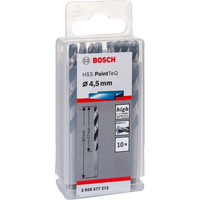 Bosch Metal Matkap Ucu HSS PointTeQ (DIN 338) 4,5 mm (10 Adet) - 2608577213