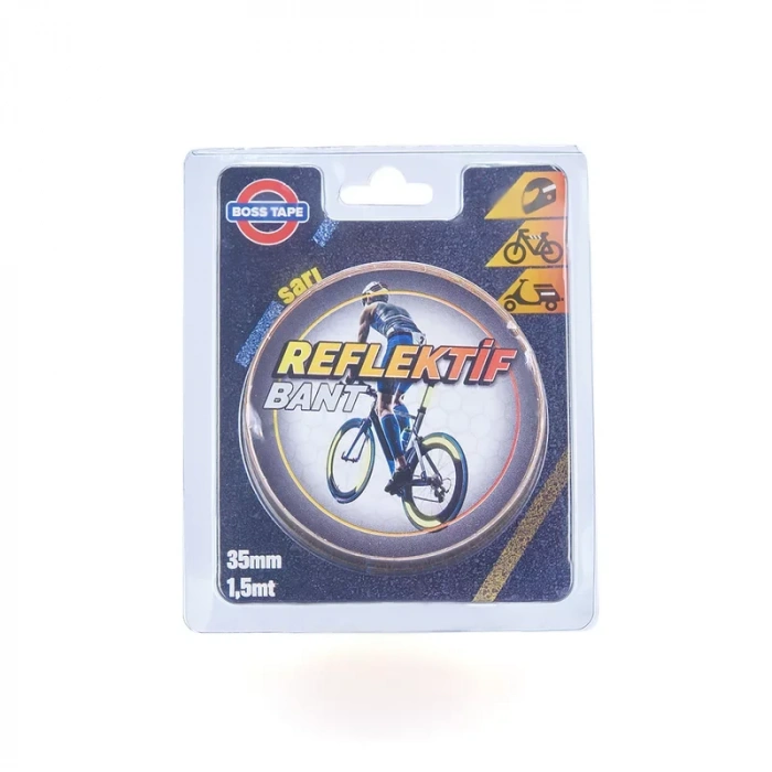 BOSS TAPE 3630 REFLEKTİF BANT 35mmx1.5m PARLAK SARI