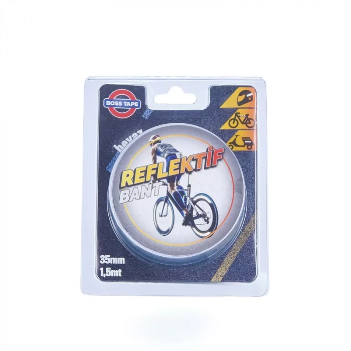 Boss Tape 3647 Reflektif Bant 35mmx1.5m Parlak Beyaz