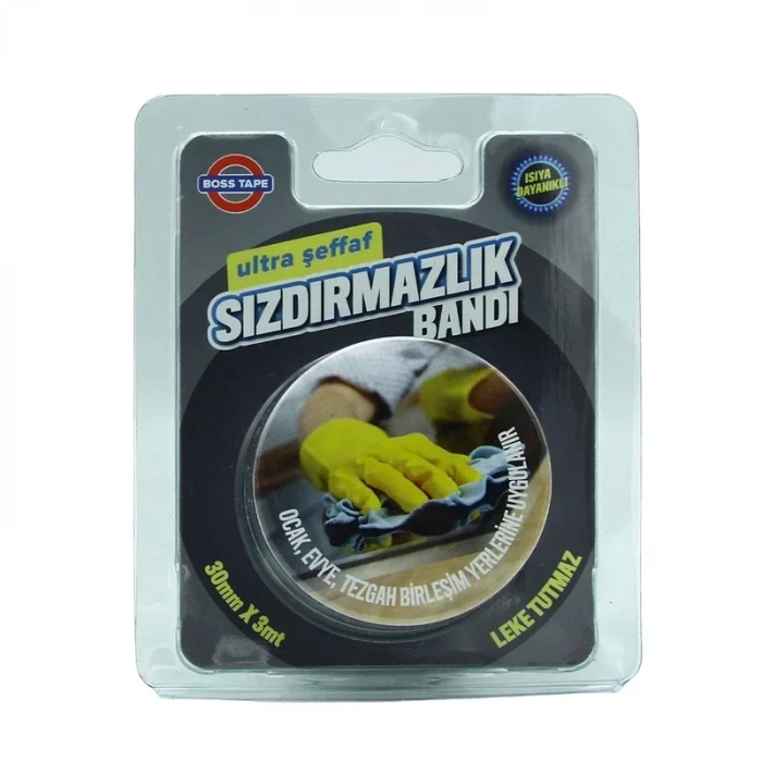 BOSS TAPE 3852 ULTRA SIZDIRMAZLIK BANDI 30mmx3m ŞEFFAF