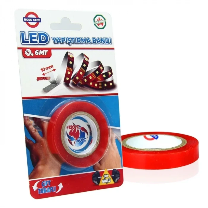 Boss Tape 3968 Çift Taraflı Led Yapıştırma Bandı 10mmx6m