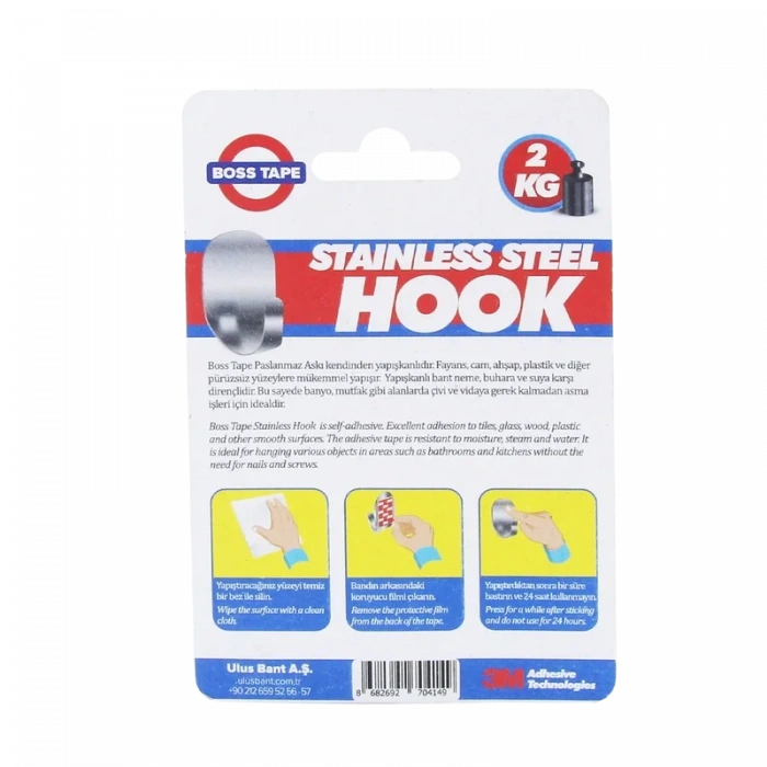 Boss Tape 4125 Plastik Küçük Askı 2li Blister