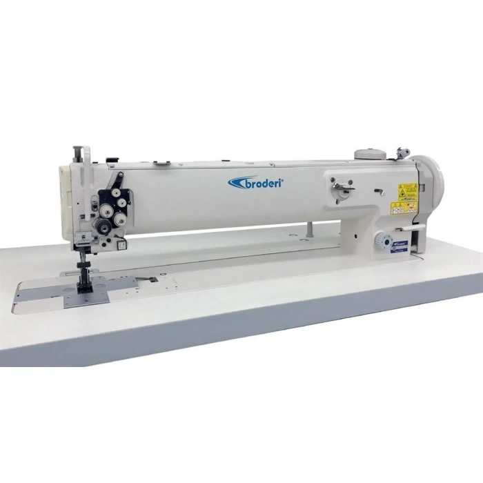 Broderi BD-1560-25Broderi Çift İğne Çift Pabuç Deri Dikiş Makinası (Uzun Boyun: 64 Cm) (Büyük Mekik)