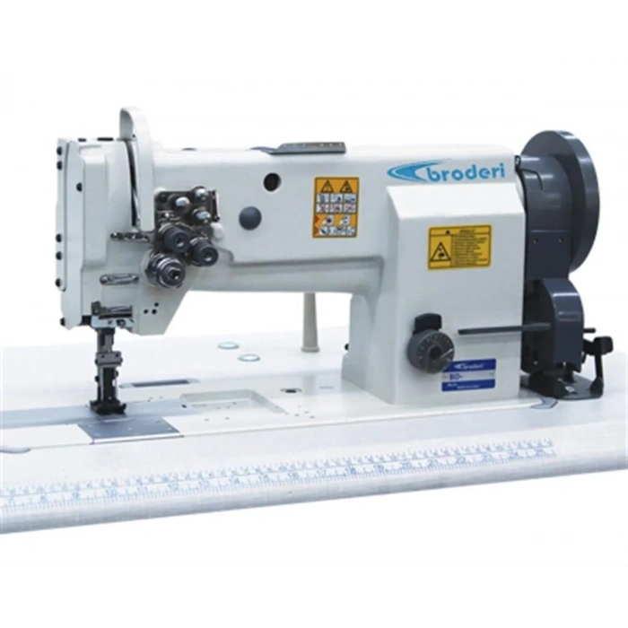 Broderi Bd-20608-2 Çift Pabuç Çift İğne Ayak Ve İğne Transportlu Deri Dikiş Makinesi