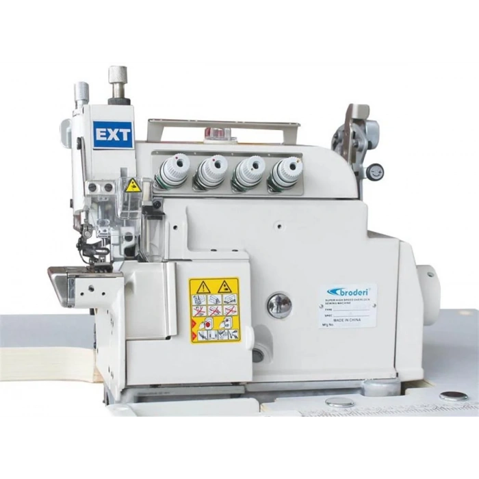 Broderi BD-5114EXT-DD 4 İplik Transportlu Burunlu Overlok Makinesi Direct Drive