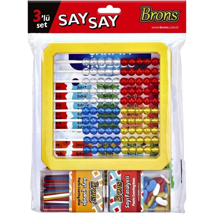 Brons 3lü Lüks Mishap Seti (Abaküs+Fasülye+Çubuk)