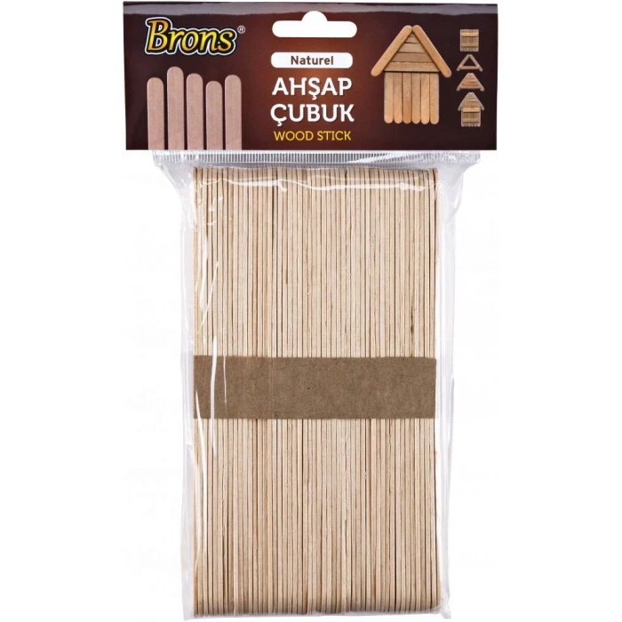 BRONS AHŞAP ÇUBUK NATUREL DAR 50 Lİ BR-900