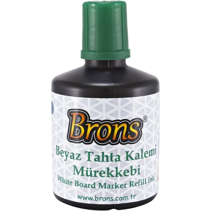 Brons Beyaz Tahta Kalemi Mürekkebi 100 cc. Yeşil