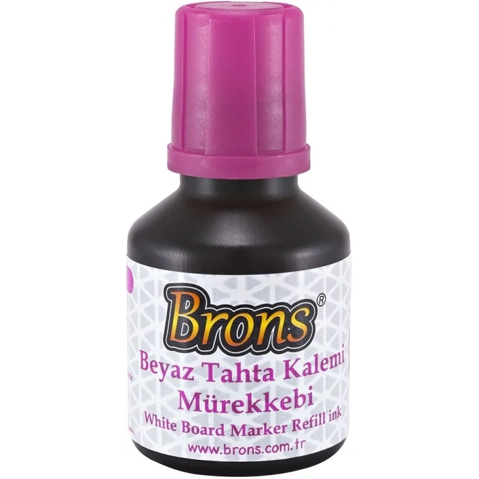 Brons Beyaz Tahta Kalemi Mürekkebi 30 cc. Pembe