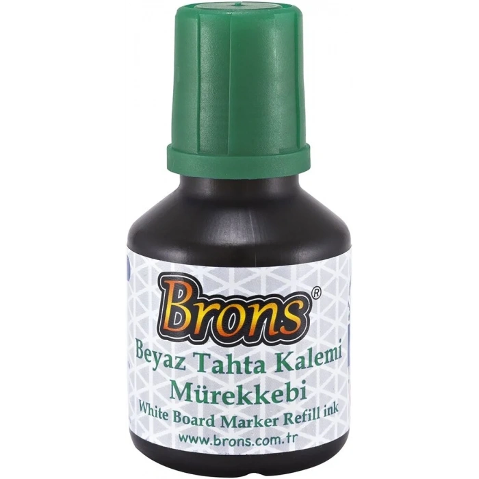 Brons Beyaz Tahta Kalemi Mürekkebi 30 cc. Yeşil