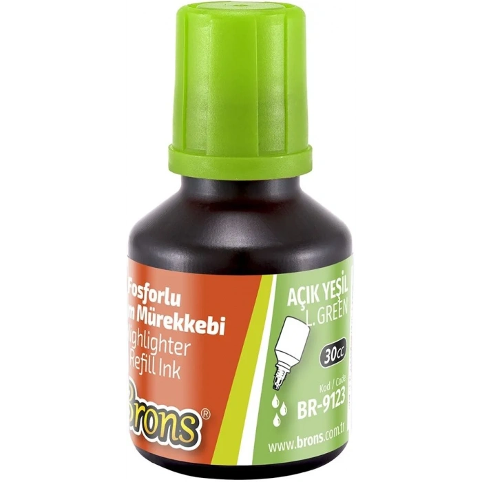 Brons Fosforlu Kalem Mürekkebi 30 cc. Açık Yeşil