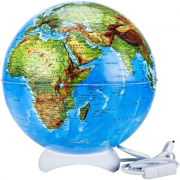 Brons Işıklı Küre 26 Cm Abajur Br-811