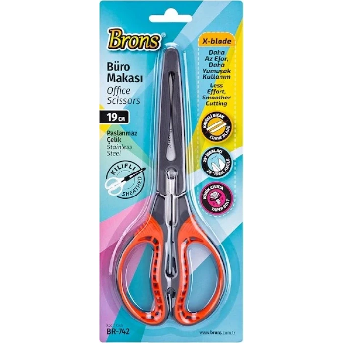 Brons Koruma Kılıflı Makas 19 cm.