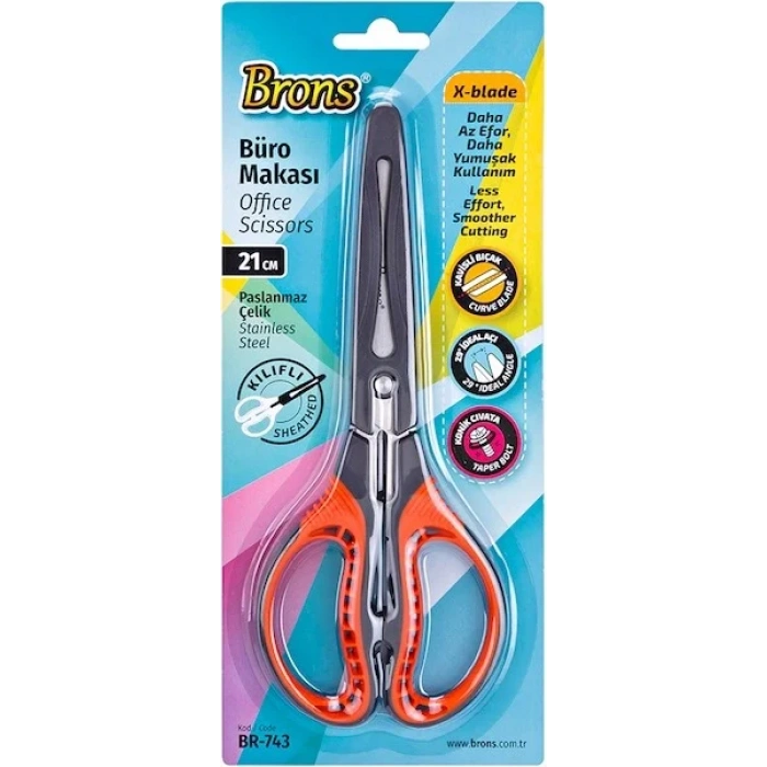 Brons Koruma Kılıflı Makas 21 cm.