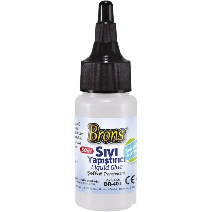 Brons Şeffaf Sıvı Yapıştırıcı 50 ml.