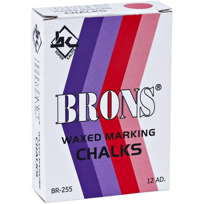 Brons Yağlı Marka Tebeşir Kırmızı 12 Li Br-255