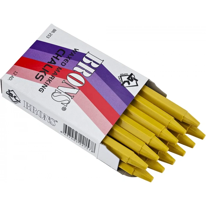 Brons Yağlı Marka Tebeşir Sarı 12 Li Br-253