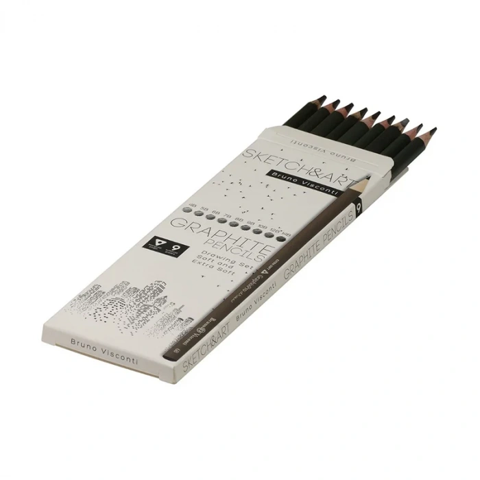 Bruno Visconti Sketch&Art Kurşun Kalem Seti 9lu 4B-14B No:21-0063