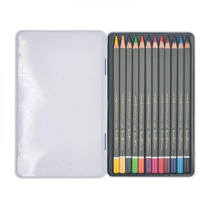 Bruno Visconti Sketch&art Profesyonel Kuru Boya Kalemi 12 Renk Metal Kutuda No:30-0040