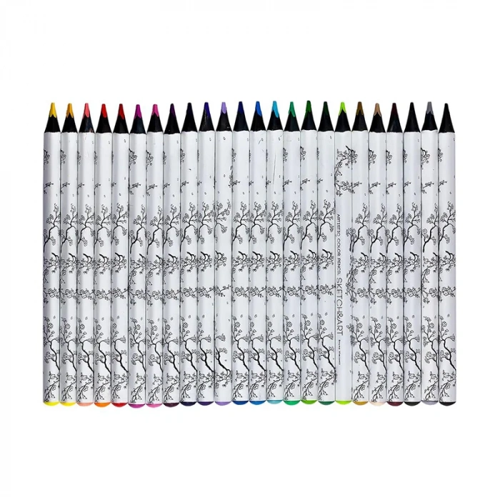 Bruno Visconti Sketch&art Profesyonel Kuru Boya Kalemi Kalın Gövde 4mm 24 Renk No:30-0115