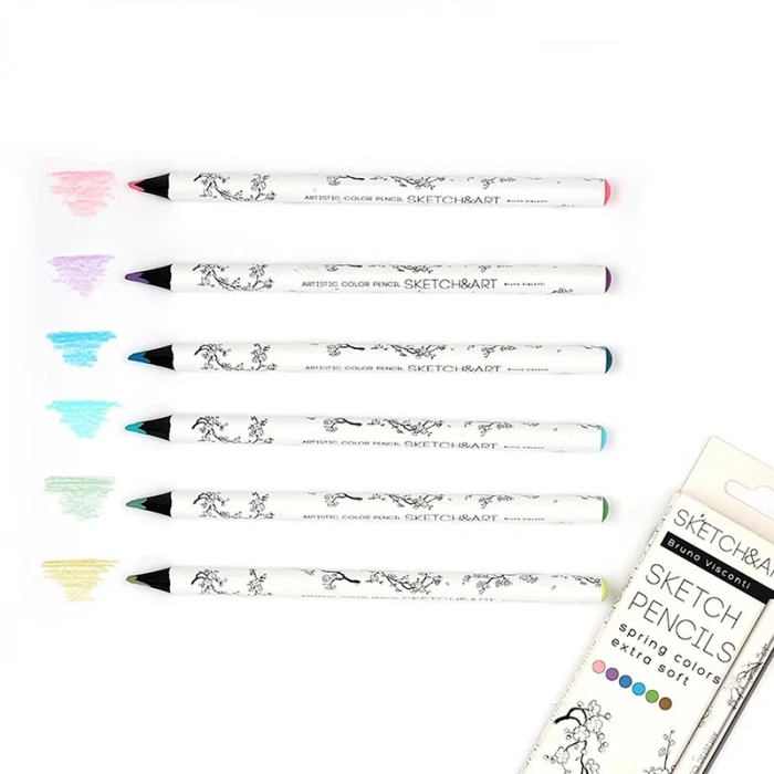 Bruno Visconti Sketch&Art Profesyonel Kuru Boya Kalemi Kalın Gövde 4mm Sonbahar 6 Renk No:30-0118/09